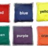 COTTON BEAN BAGS SET - COLOURS (SET OF 6)